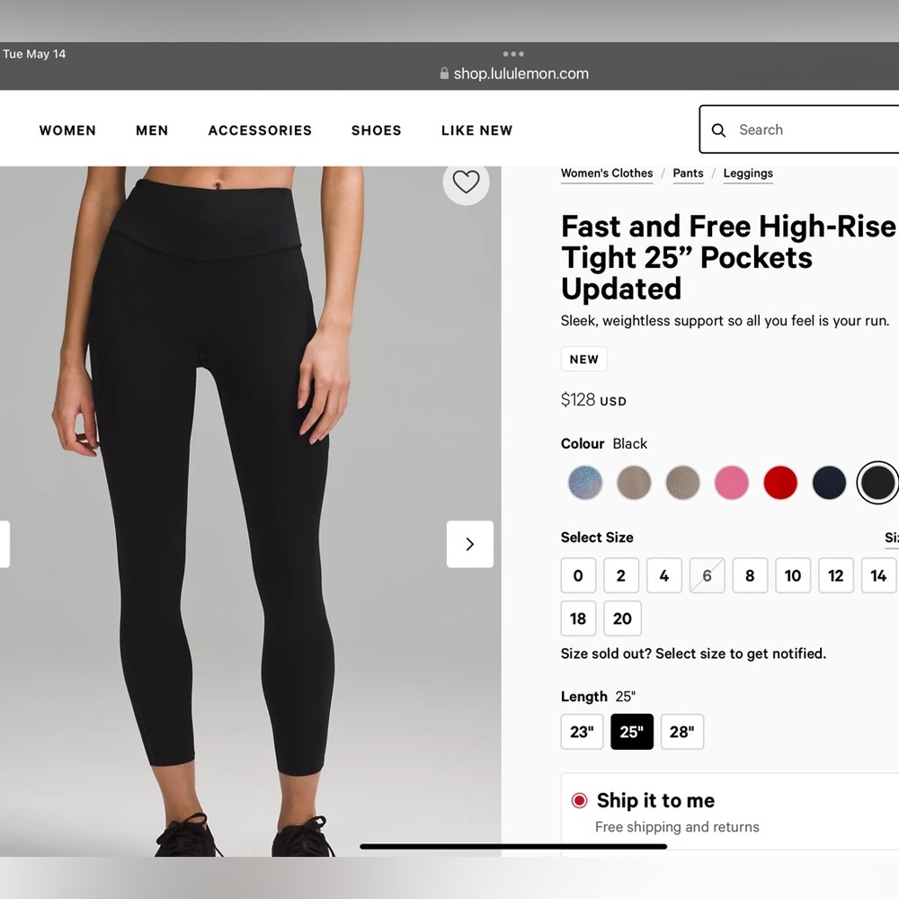 Lululemon leggings. Size 8